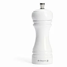Мельница для соли h=14 см. бук, белая De Buyer /1/6/