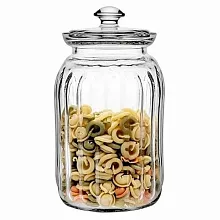 Банка для сыпучих продуктов 2500 мл. d=102 мм. h=258 мм. со стеклянной крышкой Вива /1/6/108/