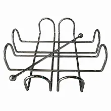 Салфетница 19*19*6,5 см. горизонтальная нерж. (салфетки 33*33 см) с держателем MGsteel /1/