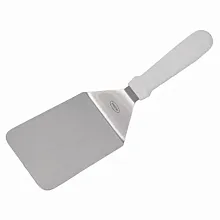Лопатка 30 см. изогнутая рабочая часть 15*9,5 см. нерж. широкая с пластиковой ручкой MGsteel /1/