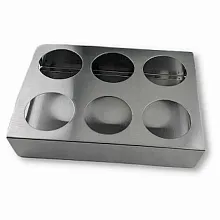 Подставка для соусов 6 ячейки 28*19*8 см. нерж. MGsteel /1/24/