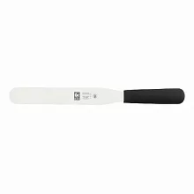 Лопатка 34 см. прямая рабочая часть 22*3,4 см. нерж. узкая с пластик. ручкой, черная Icel /1/6/