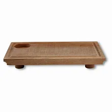 Доска для стейка 320*180*22 мм. с желобком, с ножками, бук /1/