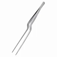 Щипцы (пинцет) 20 см. изогнутые нерж. MGsteel /1/