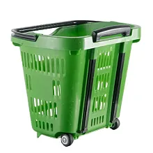 Корзина-тележка т.м. EKSI на 2 колесах пластиковая, 34 л, GN