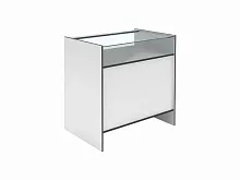Прилавок CRYSPI ST S (S 6090 GS, 900x600x900, стеклянный верх, ЛДСП16, серый)