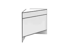 Прилавок CRYSPI ST S (S 6060 NZ, 600x600x900, угол внешний, ЛДСП16, серый)