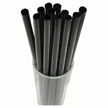 Трубочки коктейльные 1,0*24 см. 125 шт/уп. прямые черные XL /1/24/