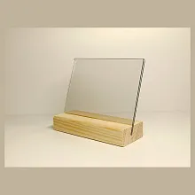 Держатель для ценников и табличек 10,5*4 см. h=9 см. деревянный /1/