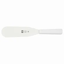 Лопатка 29,5 см. прямая рабочая часть 18*5,5 см. нерж. с пластиковой ручкой, белая Icel /1/6/