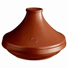 Тажин 2,0 л. d=245 мм. h=196 мм. с крышкой (индукция) коричневый керам Emile Henry /1/