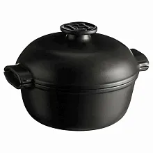 Кастрюля 2,0 л. d=22,5 см. h=18 см. с крышкой (индукция) графитовая керам Emile Henry /1/
