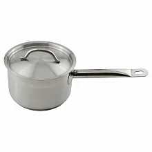 Сотейник 2,0 л. нерж. d=17,5 см. h=10,5 см. с крышкой тройное дно (индукция) MGsteel /1/
