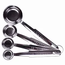 Набор мерных ложек 4 шт. нерж. (15+5+2,5+1 мл) MGsteel /1/