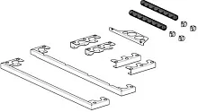Комплект для установки 2-х печей 4 ур. 60*40 см SMEG SVRPP 420