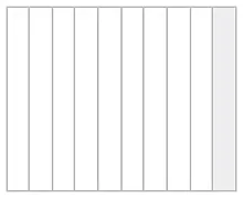 Решетка на 10 ячеек (50х400мм) для тестоделителей Vitella серии SQG