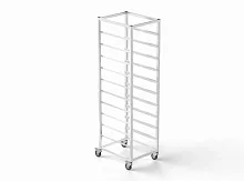 Тележка-шпилька Рест металл ШПн-12-э (GP), 12 уровней, каркас разборный нерж труба 20х20мм, колеса