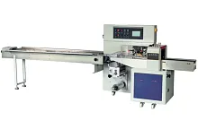 Горизонтальная упаковочная машина Hualian Machinery DXDZ-600XD (лент. 250 мм, рег.форм., S 400, L 180-500, H-120, трансп.попереч.запайки)