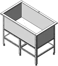 Ванна котломоечная Assum ВКС-С-1/600/1250 (1350х700х850) без борта