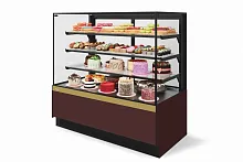 Витрина кондитерская Chilz Vete II kub lux 130, Шоколад/Золотой глянец (V1036.BN23219)