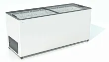 Ларь морозильный FROSTOR F 600 С (прямое стекло, серый)