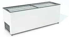 Ларь морозильный FROSTOR F 700 С (прямое стекло, серый)