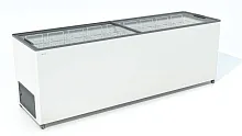 Ларь морозильный FROSTOR F 800 С (прямое стекло, серый)