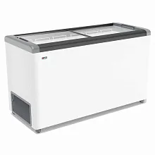 Ларь морозильный FROSTOR F 500 C (прямое стекло, серый)
