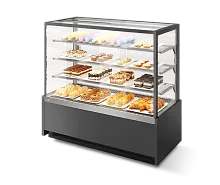 Витрина кондитерская Chilz Vete kub lux 130, чёрный муар/металлик 242-551