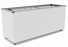 Морозильный ларь FROSTOR GELLAR FG 700 C v25 прямое стекло, серый (пропан)