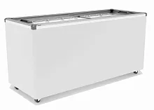 Морозильный ларь FROSTOR GELLAR FG 600 C v25 прямое стекло, серый (пропан)