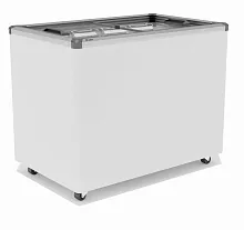 Морозильный ларь FROSTOR GELLAR FG 350 C v25 прямое стекло, серый (пропан)