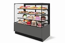 Витрина кондитерская Chilz Vete II kub lux 90, Антрацит/Серый матовый (VG033.B7016M)