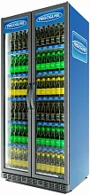 Холодильный шкаф Frigoglass Max 1000 HD (R290) (сер.корпус, бел.кабинет, двери распаш., 2Led, 6полок, 6цд, контроллер Carel, откл.освещ.)