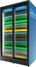 Холодильный шкаф Frigoglass Super 16 FFSD SD (R290) (черн.корпус, черн.кабинет, черн.рамка дв., двери купе, 2Led, 6полок, 6цд, контроллер, откл.освеще