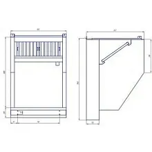 Зонт вытяжной пристенный RoboLabs KF065-00-1400A