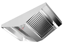 Зонт вытяжной островной Рест металл ЗВО 1200/1200/400 (GP, светильник точечный- 2шт.)