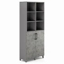 Шкаф распашной Kobor HR/3/3-90/40/M aluminum/chicago