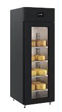 Шкаф холодильный Polair CS107 Cheese black, стеклянная дверь