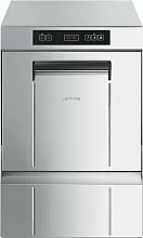 Стаканомоечная машина SMEG SPG 405 M под кассеты 40х40 см, сливная помпа с фильтром,  дозаторы моющего средства и ополаскивателя, электронная панель