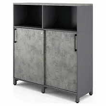 Шкаф открытый Kobor HK/2/1-120/60/M graphite/chicago