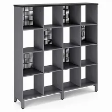 Стеллажная система Kobor SQ-4X4 graphite/wood