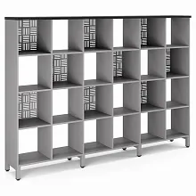 Стеллажная система Kobor SQ-4X6 aluminum/wood