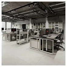 Стеллажная система Kobor SQ-2Х2 black/wood