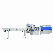 Горизонтальная упаковочная машина Hualian Machinery DXDZ-590B/180 (3 servo, ПОФ, лент - 200 mm, bag L 150-1000 mm, bag W 30-180 mm, H 30-105 mm)