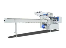 Горизонтальная упаковочная машина Hualian Machinery DXDZ-590A/180 (3 servo, ПОФ, bag L 150-350 mm, S - 330, bag W 30-180 mm, H 30-105 mm)