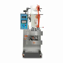 Автоматическая фасовочно-упаковочная машина Hualian Machinery DXDF-320RH-E (нерж., 4-х шовн. пакет, 15-100 мл, W пленки 240 мм, насечка, зубч. нож)