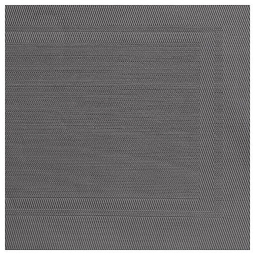 Салфетка сервировочная 45*33 см. серая рамка, пвх APS /1/6/