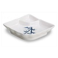 Блюдо веер d=15,4 см. h=4 см. "Голубой бамбук"