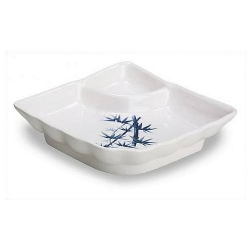 Блюдо веер d=15,4 см. h=4 см. "Голубой бамбук"